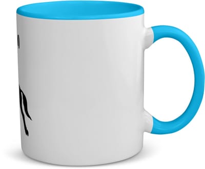 Akyol - paardrijden met eigen naam koffiemok - theemok - blauw - Paardrijden - paardrijder - sport - 350 ML inhoud
