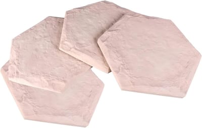 Tuinpad Stenen - Buitenpaden Steen - Tuin Decoratie - Milieuvriendelijk PC Materiaal - 4 Stuks - Zwart