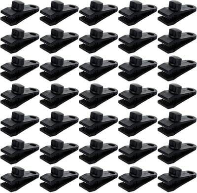 30-Pack – Tent & Tarp Clips – Locking Tarp Clamps – Suitable for Awnings, Camping Tarps, Shade Cloths, and Pool Covers