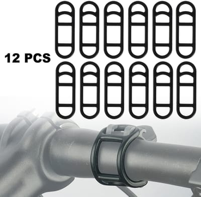 Fietsverlichting siliconen strap-on, lederen band voor achterlicht, rubberen ring voor koplamp, strap-on set, model 6