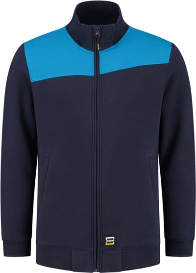 Tricorp 302014 Sweatvest Bicolor Naden - Inkt/Turquoise - L