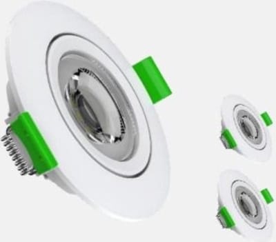 LED inbouwlamp - 6W - Aanpasbare Kleur CCT - 500 Lumen -DIMBAAR - Rond - Mat Wit - Buiten Diameter 85 mm - Set van 3 inbouwlamp - IP20