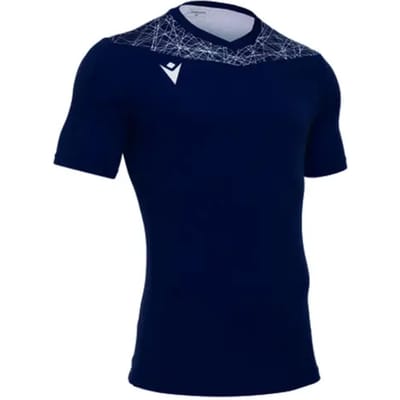Macron Nash Shirt Korte Mouw Kinderen - Marine / Wit | Maat: 7-8 Y