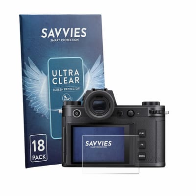 Savvies - Screenprotector voor Leica SL3-P - Folie Beschermfolie transparant 18 Stuks
