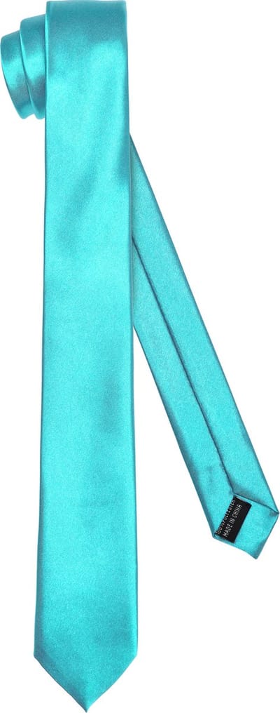 Ladeheid Smal Stropdas - Stropdassen voor heren - Lengte: 150 cm, Breedte: 5 cm - Turquoise - LA-EA-TMS-5