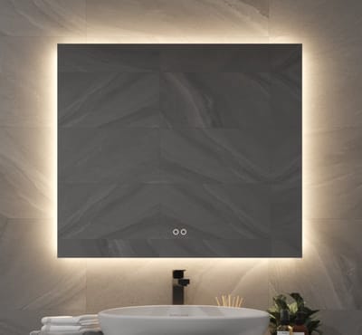 Schaere - Badkamerspiegel - Indirecte Verlichting - Spiegel Verwarming - Touch Sensor - Dimfunctie - 80x70 cm