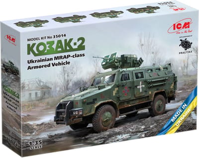 ICM Modelbouwpakket Militaire voertuigen - 35014 Ukrainian MRAP-class Armored Vehicle Kozak-2 Plastic - 1:35 - Modelbouw