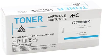 ABC huismerk toner geschikt voor Canon 069 069H C cyan I-Sensys LBP673Cdw MF752Cdw MF754Cdw