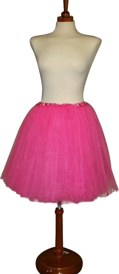 Tule rokje – 50 cm - Neon pink - Tutu - Petticoat - Ballet rokje - 3 lagen tule - t/m maat 42