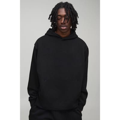 Essential BM Signature Oversized Hoodie | Black | Size Medium