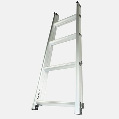 Daktent Ladder - Volledige Ladder Set - Toegangsoplossing - Compact Inklapbaar - 205cm Uitgeschoven - Zilver