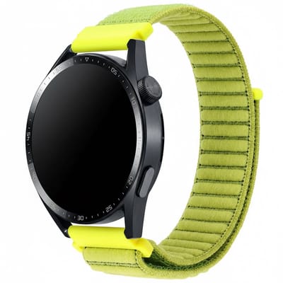 Nylon bandje - geschikt voor Garmin Venu (2 Plus) / Venu SQ (2) / Vivomove (Style - Sport) / Vivoactive 3 / 5 / 6 / Forerunner 55 / 165 / 245 / 645 / 570 - 42mm - groen