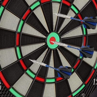 Elektronisch Dartbord - Dartspel Set - Gezinsspel Avonden - Ingebouwd Scorebord - 155 Inch - Zwart
