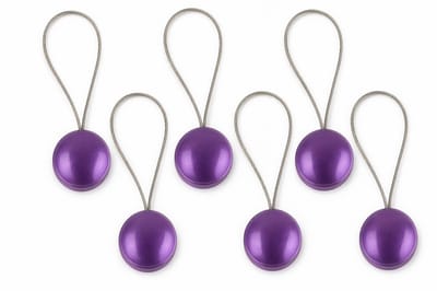 Magnetische Gordijnhouder Set van 6 – Paars (Cassis) – 28 cm – V. Creations – Gordijn Magneet / Embrasse Zonder Boren