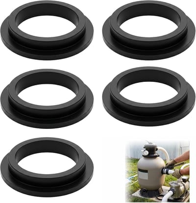 Reserve O-ringen voor zandfilterpomp, rubberen afdichtringen, sluitringen, ronde afdichting, 5 stuks, ideaal voor waterfilters en zwembadonderhoud