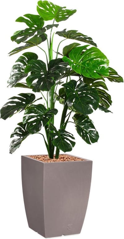 HTT - Kunstplant Monstera in Genesis vierkant taupe H150 cm