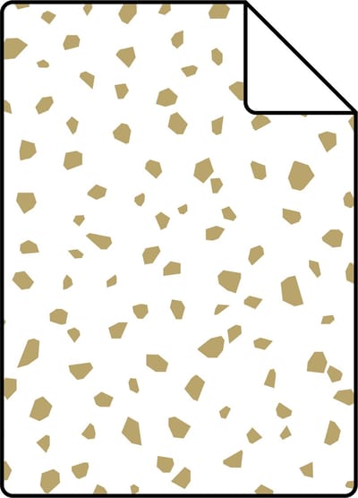 Proefstaal ESTAhome behang terrazzo wit en goud - 26.5 x 21 cm - 139133-S