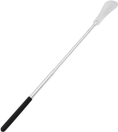 Dailygoods - Verstelbare schoenlepel - Lange handgreep - Roestvrij staal - 30-65 cm - Geschikt voor mannen, vrouwen en kinderen - Duurzaam en robuust