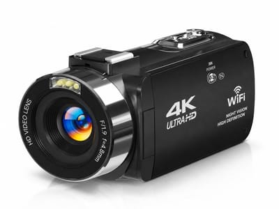 Camera – Vlogcamera - 4K Ultra HD - 64 MP – 28x digitale zoom – 270° draaibaar scherm – Nachtzicht – Wifi-verbinding – 7,6 cm scherm – Voor Volwassenen & Kinderen – Zwart