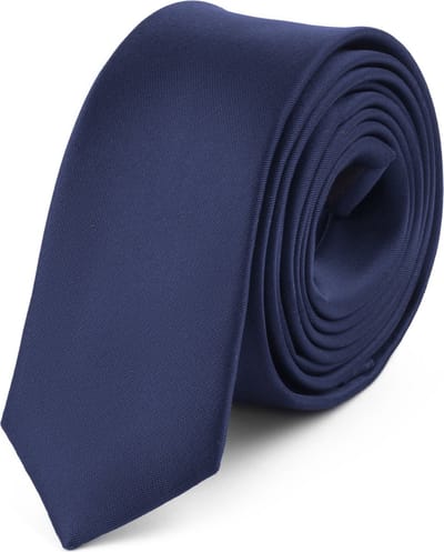 Ladeheid Smal Stropdas - Stropdassen voor heren - Lengte: 150 cm, Breedte: 5 cm - Donkerblauw - LA-SR-SP-5