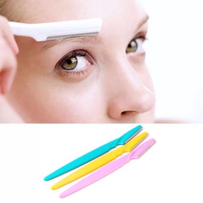 Premium Wenkbrauwen Scheermesjes Set – 3 Stuks – 14.5x3.8cm | Wenkbrauw Trimmer Ontharen | Wenkbrauw Scheermesje | Dons Gezichtshaar Scheren