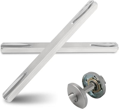 2 Stuks Deurhendel Spindel Bar Vierkante Pin 8mm x 100mm Gegalvaniseerd Staal Vervangingspin voor Deurhardware en Bevestigingsmateriaal