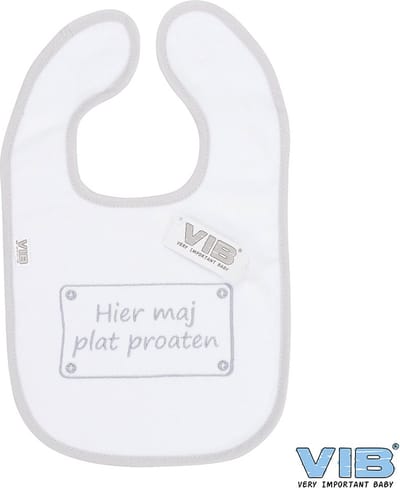 VIB® - Slabbetje Luxe velours - Hier maj plat proaten - Babykleertjes - Slabbetjes - zwangerschap aankondiging - baby aankondiging