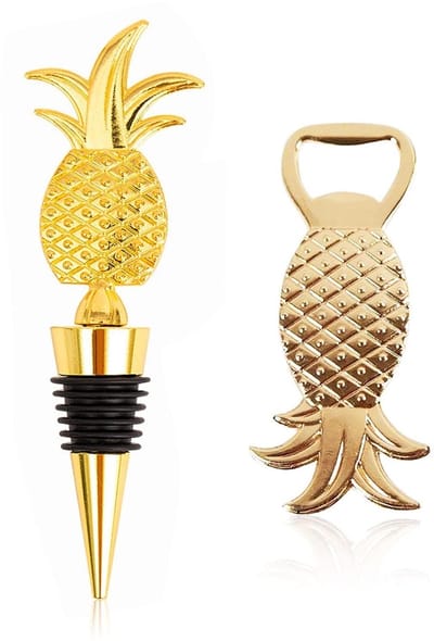 Dailygoods- Flesopener Goud - Ananas Flesopener - Wijnaccessoires - Creatieve Flesopener - Duurzaam Metaal - Ergonomisch Ontwerp - Wijnaccessoire