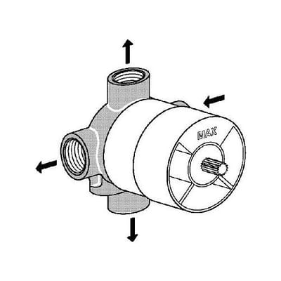 Ideal Standard CeraTherm - Inbouwdeel 1 voor meerwegkranen 4/3, neutraal A2391NU