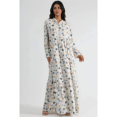 Comfortabele Patronen Maxi Jurk