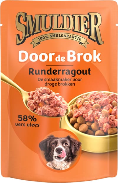 Smuldier Door de Brok Runderragout 16 stuks | natvoer