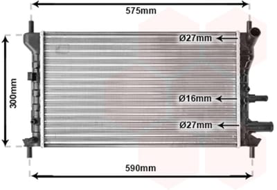 Van Wezel - RADIATOR VOOR FORD FIESTA IV 1995-1999 1001855