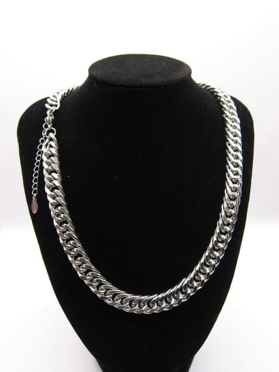 ICYBOY Massieve Klassieke Stalen Herenketting Roestvrije Staal [CLASSIC] [KLASSIEK] [12mm - 60 cm] Stainless Steel Cuban Chain Necklace Silver Steel Miami Chunky