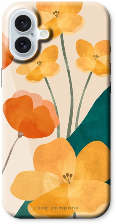 Case Company® - Hoesje geschikt voor iPhone 16 Plus hoesje - Amber bloom 2 - Tough Case - Maximale Bescherming alle Kanten en Schermrand