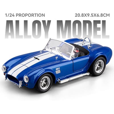 1:22 Shelby Cobra 427 S/C Legering Sportwagen Model Diecast Metaal Klassiek Retro Raceauto Voertuigen Model Geluid Licht Kinder Speelgoed Cadeau