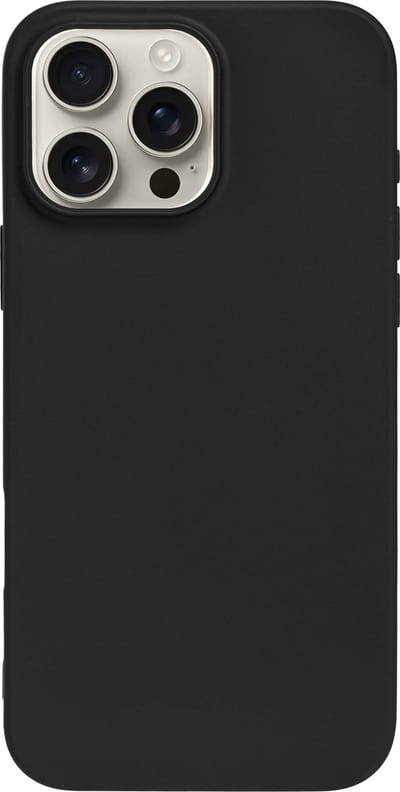 BMAX Siliconen hard case hoesje voor iPhone 16 Pro Max - Hardcover - Apple - Back cover - Backcover - Beschermhoesje - Telefoonhoesje - Hard case - Telefoonbescherming - Zwart