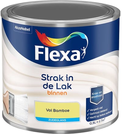 Flexa - Strak In De Lak Binnenlak Zijdeglans - Vol Bamboe - Mengverf - 500 Ml