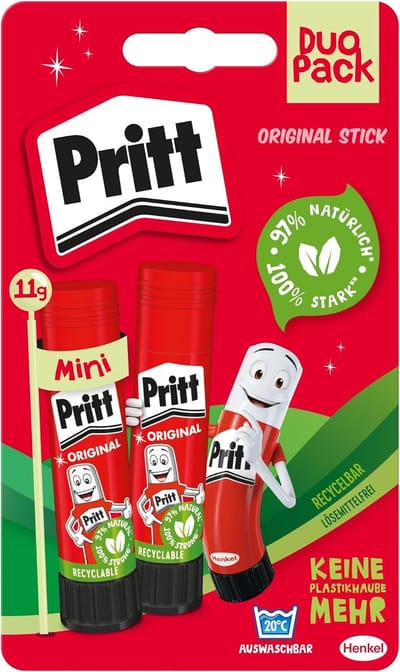 Veilige en kindvriendelijke lijmstift voor knutselen en school - 2x 11g