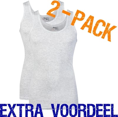 Beeren heren hemd - maat M - 2-pack - grijs melee