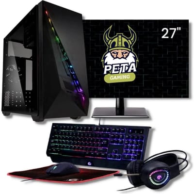AMD Ryzen 7 5700G Gaming Set - 32GB RAM - 2.0TB M.2 SSD - Nvidia GeForce RTX5060Ti 8GB - WiFi - Windows 11 Pro (GamePC + 27" FullHD monitor + toetsenbord + muis)