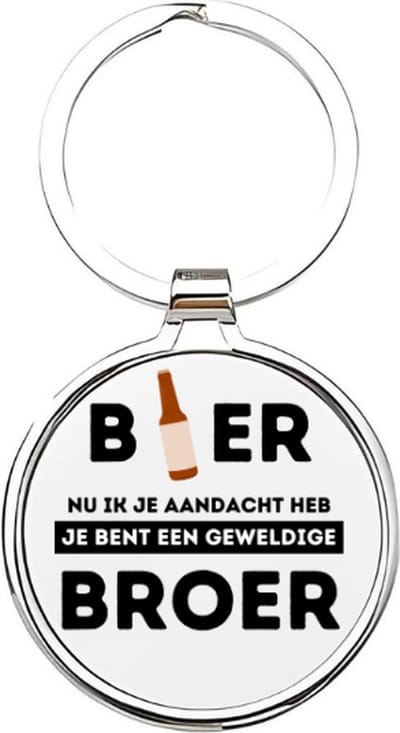 Akyol - je bent een geweldige broer Sleutelhanger - Broer - de leukste broer - broer sleutelhanger - broers sleutelhanger - sleutelhanger voor je broer - familie sleutelhanger - verjaardagscadeautje - broer cadeau - brother - broertje - 4 x 7,5 CM