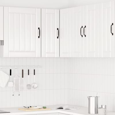 vidaXL - Keukenwandhoekkast - Porto - bewerkt - hout - hoogglans - wit