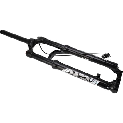 Fourche Avant VTT 27.5 Pouces Tube Droit Contrôle par Câble Fourche à Suspension Alliage de Magnésium Accessoire Vélo black