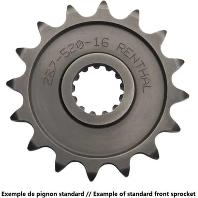 Pignon motorfiets in roestvrij staal anti-modder Renthal Triumph TF 250-X 520