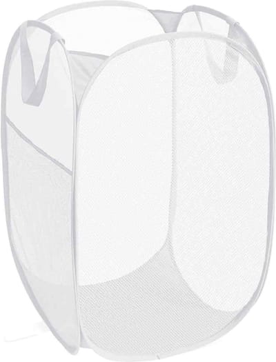 longziming -Opvouwbare Wasmand met Handgrepen – Lichtgewicht & Ademend – Ruimtebesparende Wasmand voor Badkamer, Slaapkamer en Wasruimte – Grijs