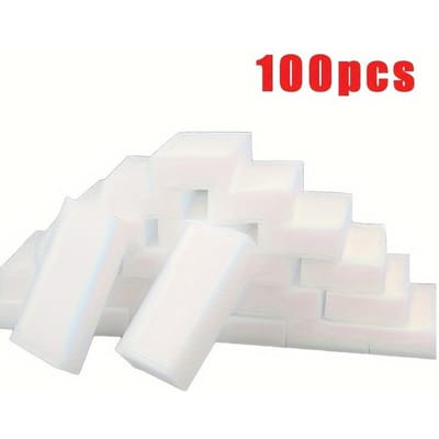100/50 stuks/partij Melamine Spons 10X6X2cm Magische Spons Gum voor Keuken Kantoor Badkamer Melamine Reiniger Reinigingsspons white