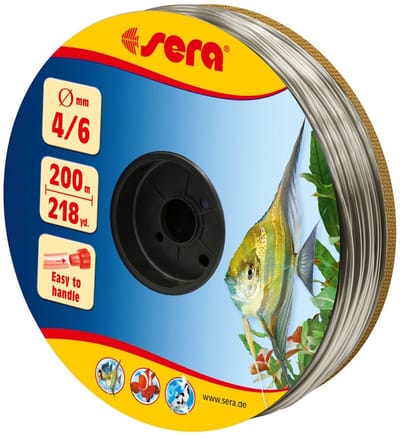 Sera Slang 4/6 Grijs 200 Meter Katrol