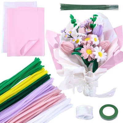 160 Stuks Pijpenragers voor Creatieve DIY Projecten met Video Tutorial voor Bloemen en Boeketten, Chenille Stelen voor Knutselen en Cadeaus