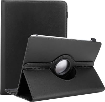 Cadorabo Tablet Hoesje geschikt voor Asus ZenPad 7.0 (7.0 Zoll) in ZWART - 360 graden beschermhoes van imitatieleer met standfunctie en elastische band