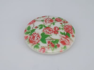 Magneet broche – Porselein - prachtig – klimrozen - Ø 5cm - voor omslagdoek, sjaal en vest om te  sluit zonder gaatjes te veroorzaak.